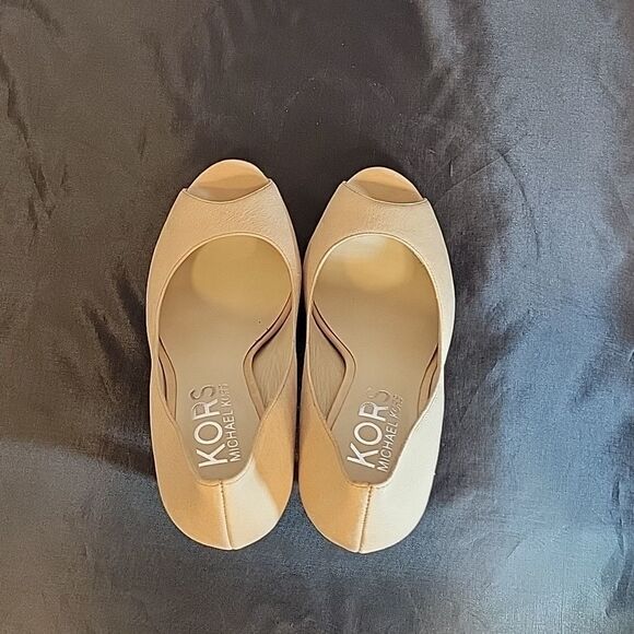 MICHEAL KORS LEATHER PEEP TOE HIGH HEEL STILETTOS PUMP SHOES - Picture 5 of 14